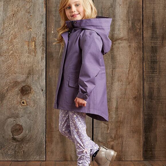 Hatley Girls Soft Shell Rain Jacket - Elephants 5T - Picture 7 of 9